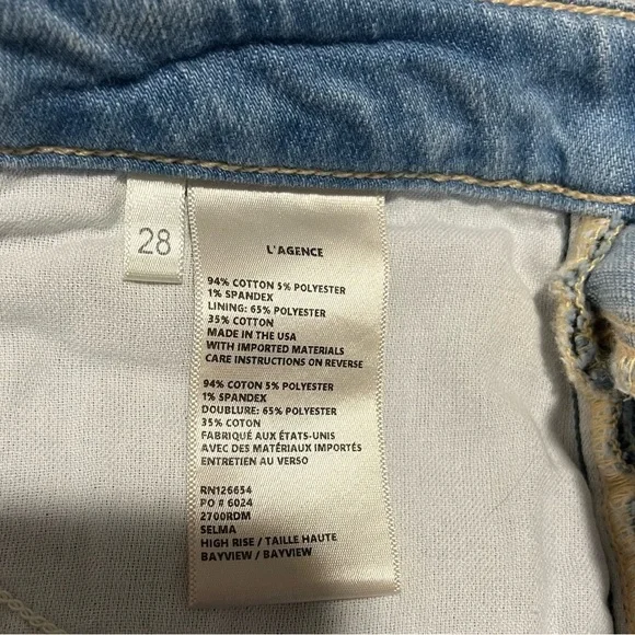L’Agence Selma Sleek High Waist Bootcut Size 28 Bayview Stretch - Picture 7 of 8